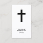 Elegante minimalistische kerk | Pastoor & Minister Visitekaartje (Voorkant)