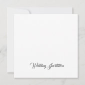 Elegante minimalistische kersroze kleur save the date (Achterkant)