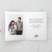 Elegante minimalistische kerst 2 foto QR code Feestdagen Kaart (Binnen)