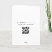 Elegante minimalistische kerst 3 foto QR code Feestdagen Kaart (Achterkant)