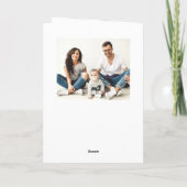 Elegante minimalistische kerst 4 foto feestdagen kaart (Achterkant)