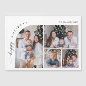 Elegante minimalistische kerst 4 FOTO magnetische  (Voorkant)