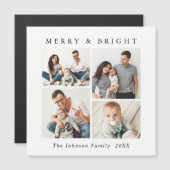 Elegante minimalistische kerst 4 FOTO magnetische  (Voorkant / Achterkant)