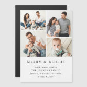 Elegante minimalistische kerst 4 FOTO magnetische (Voorkant / Achterkant)