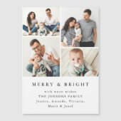 Elegante minimalistische kerst 4 FOTO magnetische (Voorkant)