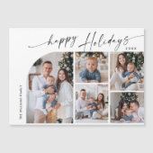 Elegante minimalistische kerst 5 FOTO magnetische  (Voorkant)