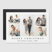 Elegante minimalistische kerst 5 FOTO magnetische  (Voorkant / Achterkant)