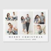 Elegante minimalistische kerst 5 FOTO magnetische  (Voorkant)