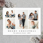 Elegante minimalistische kerst 5 FOTO magnetische<br><div class="desc">Vrolijk kerstfotograaf voor feestdagen.</div>