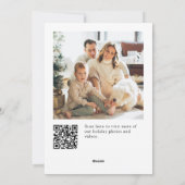Elegante minimalistische kerst 5 foto QR code Feestdagenkaart (Achterkant)