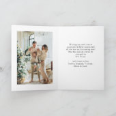 Elegante minimalistische kerst 6 foto feestdagen kaart (Binnen)