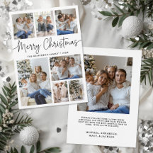 Elegante Minimalistische Kerst Collage met 8 Foto'
