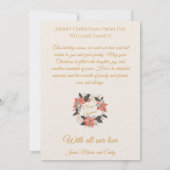 Elegante minimalistische kerst- en cadeauillustrat kaart (Achterkant)