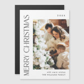 Elegante Minimalistische Kerst FOTO Magnetische Ka (Voorkant / Achterkant)