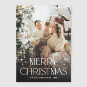 Elegante Minimalistische Kerst FOTO Magnetische Ka (Voorkant)