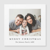 Elegante Minimalistische Kerst FOTO Magnetische Ka (Voorkant)