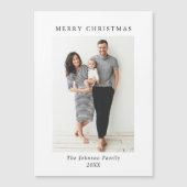 Elegante Minimalistische Kerst FOTO Magnetische Ka (Voorkant)