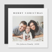 Elegante Minimalistische Kerst FOTO Magnetische Ka (Voorkant / Achterkant)