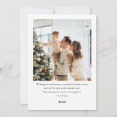 Elegante Minimalistische Kerst Handgetekende Foto Feestdagenkaart (Achterkant)