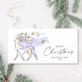 Elegante Minimalistische Kerst Reindeer Groet Feestdagenkaart