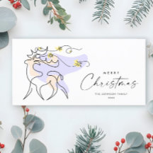 Elegante Minimalistische Kerst Reindeer Groet