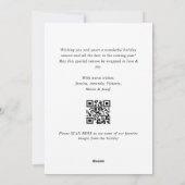 Elegante minimalistische kerstbegroeting QR-code Feestdagenkaart (Achterkant)