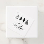 Elegante minimalistische kerstboom bedankjes labels (In situ)