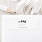 Elegante minimalistische kerstboom etiket (Insitu)