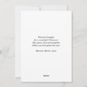 Elegante minimalistische kerstboom feestdagenkaart (Achterkant)