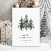 Elegante minimalistische kerstboom groet feestdagenkaart