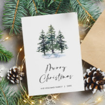 Elegante minimalistische kerstboom groet