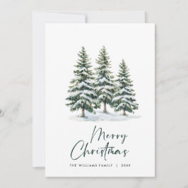 Elegante minimalistische kerstboom groet feestdagenkaart