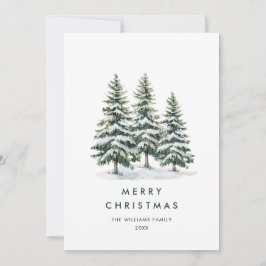 Elegante minimalistische kerstboom groet feestdagenkaart