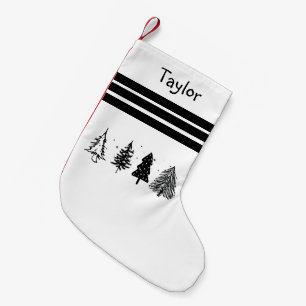 Elegante minimalistische kerstboom kleine kerstsok