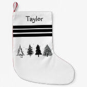 Elegante minimalistische kerstboom kleine kerstsok (Voorkant)