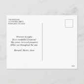 Elegante minimalistische kerstboom niet-foto feestdagenkaart (Achterkant)