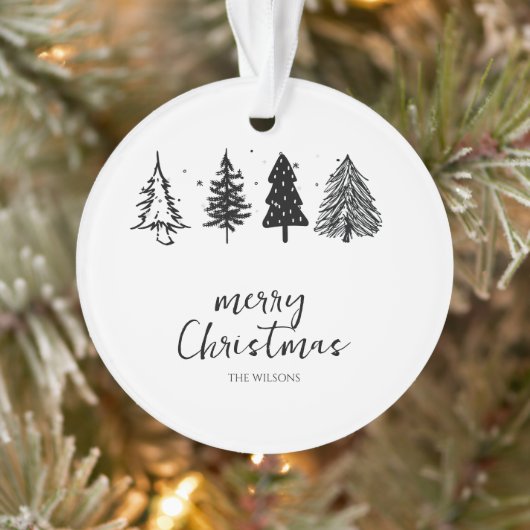 Elegante minimalistische kerstboom ornament (Boom)