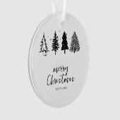 Elegante minimalistische kerstboom ornament (voorkant)