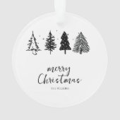 Elegante minimalistische kerstboom ornament (achterkant)