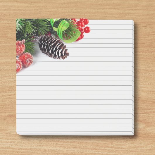 Elegante minimalistische kerstdecor gevoerd post-it® notes