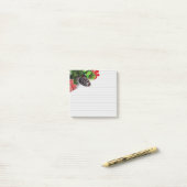 Elegante minimalistische kerstdecor gevoerd post-it® notes (Op bureau)