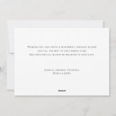 Elegante minimalistische kerstdennenboom begroetin feestdagenkaart (Achterkant)