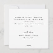 Elegante minimalistische kerstdennenboom begroetin feestdagenkaart (Achterkant)