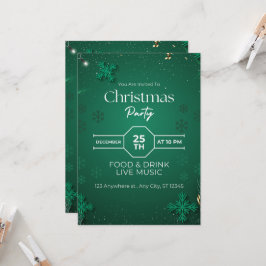 Elegante minimalistische kerstfeestuitnodiging kaart