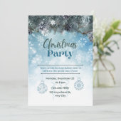 Elegante minimalistische kerstfeestuitnodiging kaart (Staand voorkant)