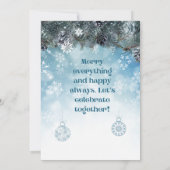 Elegante minimalistische kerstfeestuitnodiging kaart (Achterkant)