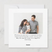 Elegante minimalistische kerstgroet 2 foto feestdagenkaart (Achterkant)