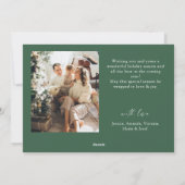 Elegante minimalistische kerstgroet 2 foto feestdagenkaart (Achterkant)