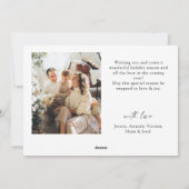 Elegante minimalistische kerstgroet 2 foto feestdagenkaart (Achterkant)