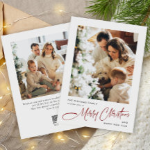 Elegante minimalistische kerstgroet 2 foto